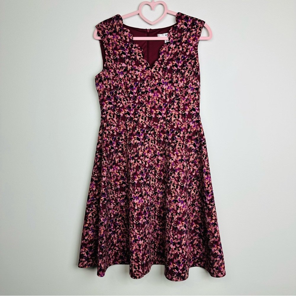Wisp Cleo textured knit sleeveless scallop mini dress Size 8P